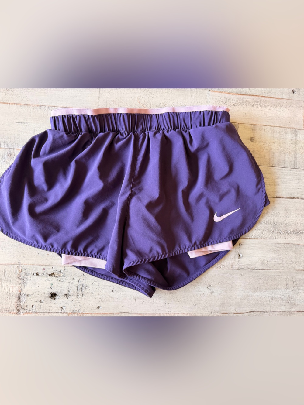 Nike Purple Running Shorts with Lilac Trim